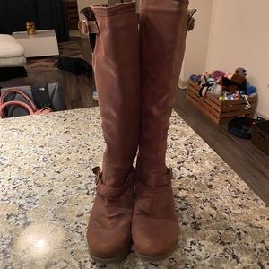 Brown Knee-High JustFab Boots